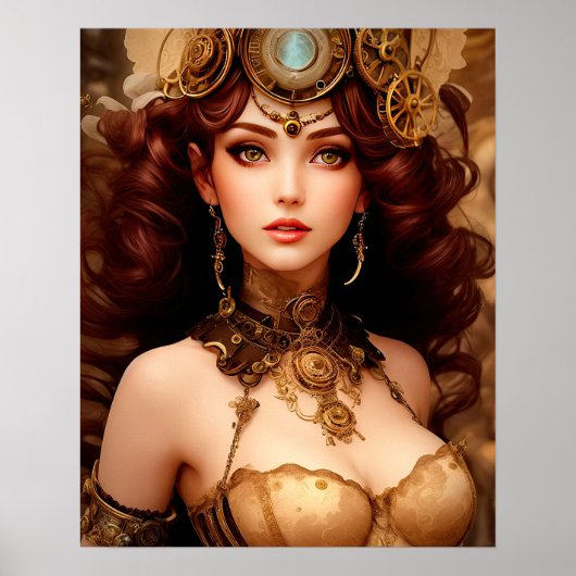 STEAMY STEAMPUNK LADY POSTER (Vorne)