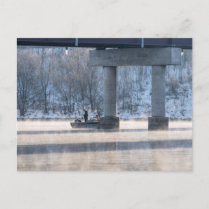 Steamy Winter Angelsee Taneycomo Postkarte