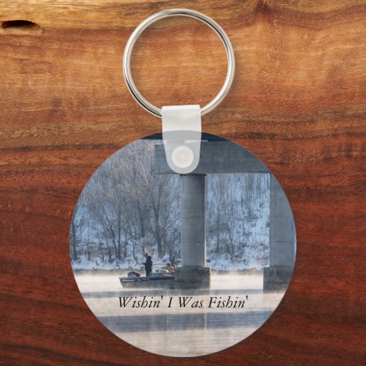 Steamy Winter Angelsee Taneycomo Schlüsselkette Schlüsselanhänger (Vorderseite)