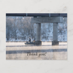 Steamy Winter Fishing Lake Taneycomo Vielen Dank Postkarte