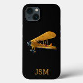 Stearman Biplane Foto, Aviation, Monogramm Case-Mate iPhone Hülle (Rückseite)