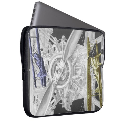 Stearman Biplane Laptopschutzhülle (Vorne Rechts)