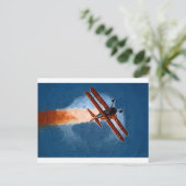 Stearman Biplane Postkarte (Stehend Vorderseite)