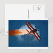 Stearman Biplane Postkarte (Vorne/Hinten)