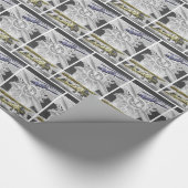 Stearman-Doppeldecker Geschenkpapier (Ecke)