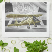 Stearman-Doppeldecker Geschirrtuch (Gefaltet)