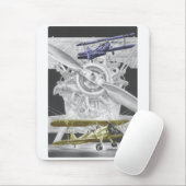 Stearman-Doppeldecker Mousepad (Mit Mouse)