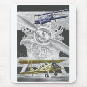 Stearman Doppeldecker Mousepad