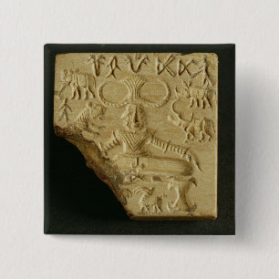 Steatit Pasupati Siegel, Mohenjodaro, 2300-1750 BC Button