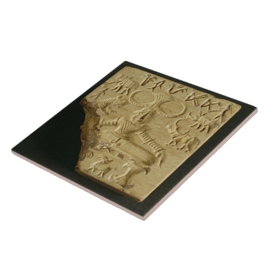 Steatit Pasupati Siegel, Mohenjodaro, 2300-1750 BC Fliese (Seite)