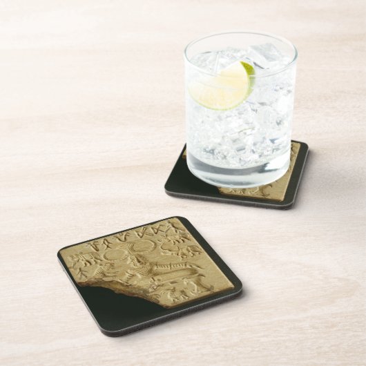 Steatit Pasupati Siegel, Mohenjodaro, 2300-1750 BC Untersetzer (Rechte Seite)