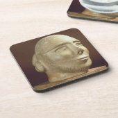 Steatitporträtkopf, Mohenjodaro, 2300-1750 BC Untersetzer (Linke Seite)