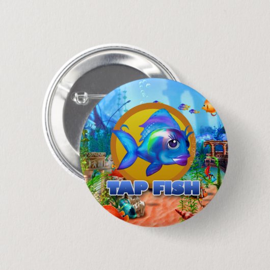 Stechen Sie Fischknopf an Button (Vorne & Hinten)