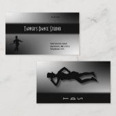 Stechen Sie Tanz-Geschäfts-Karte - schwarzes Visitenkarte (Vorne/Hinten)