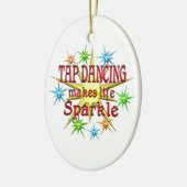 Stechen Sie Tanzen-Glitzern an Keramikornament (Links)