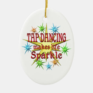 Stechen Sie Tanzen-Glitzern an Keramikornament