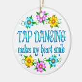 Stechen Sie Tanzen-Lächeln an Keramikornament (Links)