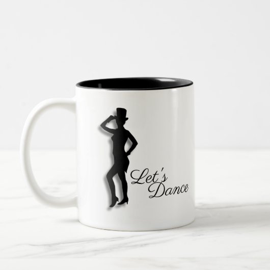 Stechen Sie Tänzer lassen uns tanzen an Zweifarbige Tasse (Links)
