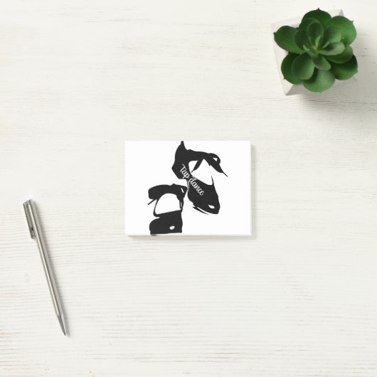 Stechen Sie Tanzschuhe anstechen Tänzer an Post-it Klebezettel (Büro)