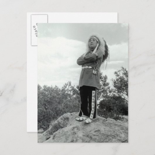 Stechen-Tu-Ka Posing, berühmter indischer Tenor Postkarte (Vorne/Hinten)