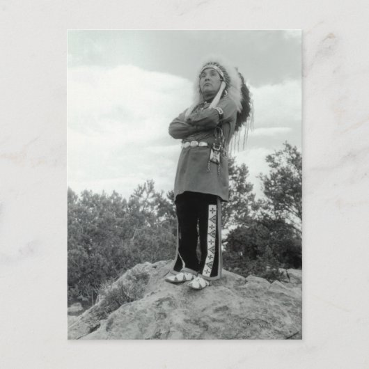 Stechen-Tu-Ka Posing, berühmter indischer Tenor Postkarte (Vorderseite)