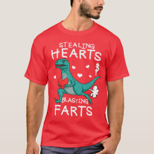 Stechen von Herz und Blade Furz Valentine Raptor T-Shirt