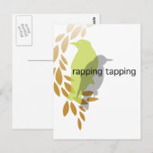 Stechend Rapping - Vögel auf Zweig Postkarte (Vorne/Hinten)