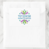 Stechend Tanzen macht das Leben spärlich Rechteckiger Aufkleber (Tasche)