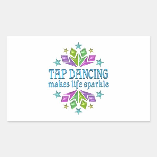 Stechend Tanzen macht das Leben spärlich Rechteckiger Aufkleber (Vorderseite)