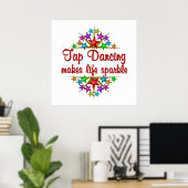 Stechend tanzende Glitzern Poster (Heimbüro)