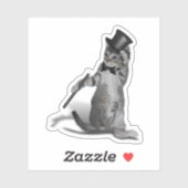 Stechend Tanzkatze Aufkleber (Blatt)