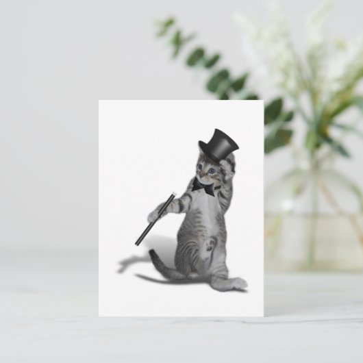 Stechend Tanzkatze Postkarte (Stehend Vorderseite)