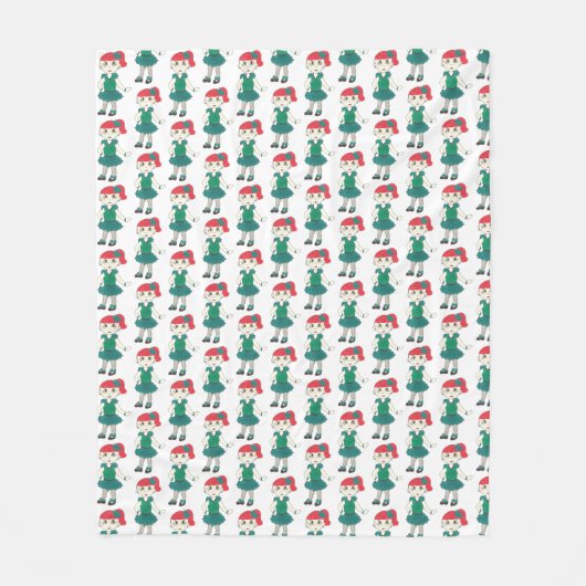 Stechend Tanzlehrer Redhead Girl Dancer Tapdancing Fleecedecke (Vorderseite)