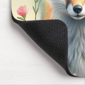 Stechende Augen eines schlauen roten Fuchses Mousepad (Ecke)