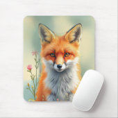 Stechende Augen eines schlauen roten Fuchses Mousepad (Mit Mouse)