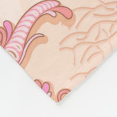 Stechfisch- und Korallenrosa-Muster Fleecedecke (Ecke)