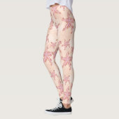 Stechfisch- und Korallenrosa-Muster Leggings (Links)