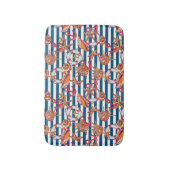 Stechfisch- und Streifenmuster Badematte (Vorderseite Vertikal)