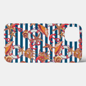 Stechfisch- und Streifenmuster Case-Mate iPhone Hülle (Rückseite (Horizontal))