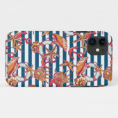 Stechfisch- und Streifenmuster Case-Mate iPhone Hülle (Rückseite (Horizontal))