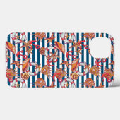 Stechfisch- und Streifenmuster Case-Mate iPhone Hülle (Rückseite (Horizontal))