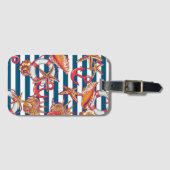 Stechfisch- und Streifenmuster Gepäckanhänger (Vorderseite (Horizontal))