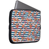 Stechfisch- und Streifenmuster Laptopschutzhülle (Vorne Rechts)