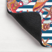 Stechfisch- und Streifenmuster Mousepad (Ecke)