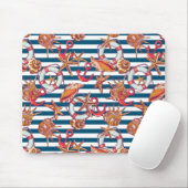 Stechfisch- und Streifenmuster Mousepad (Mit Mouse)