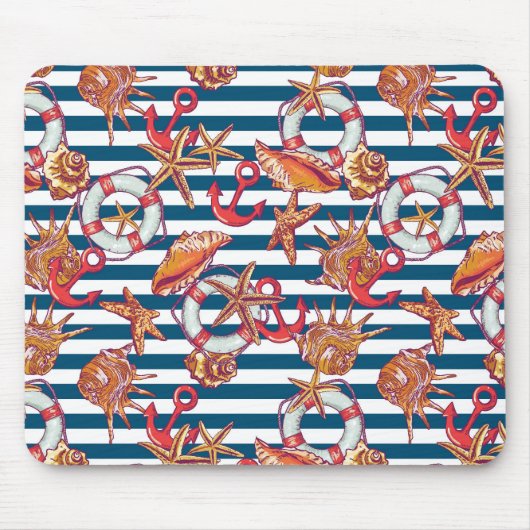 Stechfisch- und Streifenmuster Mousepad (Vorne)