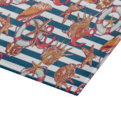 Stechfisch- und Streifenmuster Schneidebrett (Ecke)