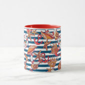 Stechfisch- und Streifenmuster Tasse (Zentrum)