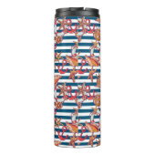 Stechfisch- und Streifenmuster Thermosbecher (Rückseite)