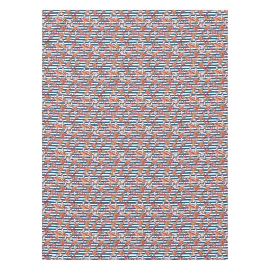 Stechfisch- und Streifenmuster Tischdecke (Vorderseite)